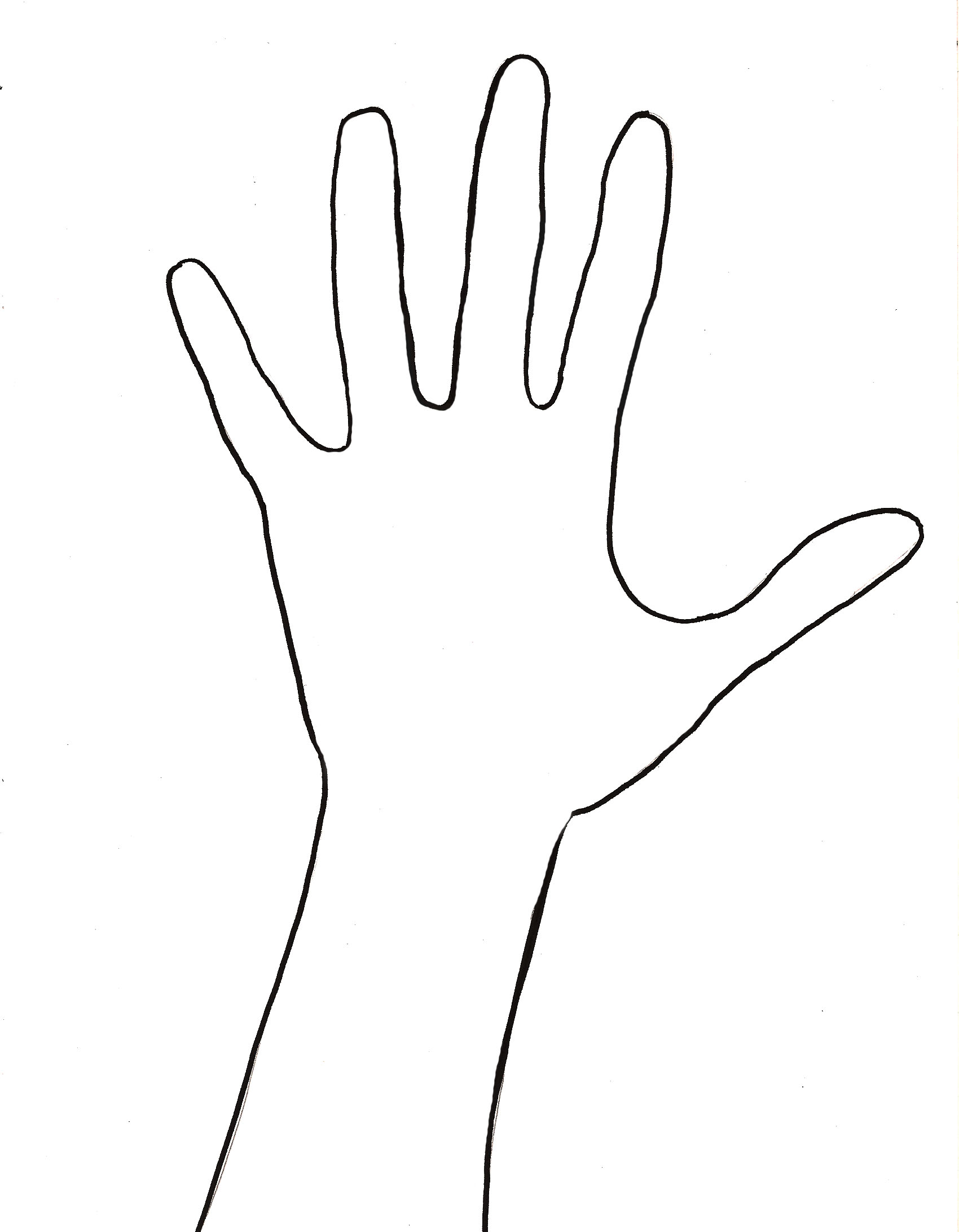 Cut Out Hand Template Printable